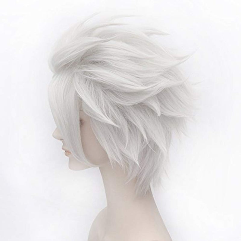 morvally Undersea Witch Costume Wig for Women Short Silver Grey Cosplay Wig Anime Layered Synthetic Hair Halloween Wigs for Adults - Image 3